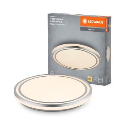 Ledvance - LED Stropné svietidlo ORBIS HELMAN LED/24W/230V pr. 39 cm strieborná