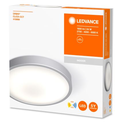 Ledvance - LED Stropné svietidlo ORBIS LED/24W/230V 2700/4000/6500K strieborná