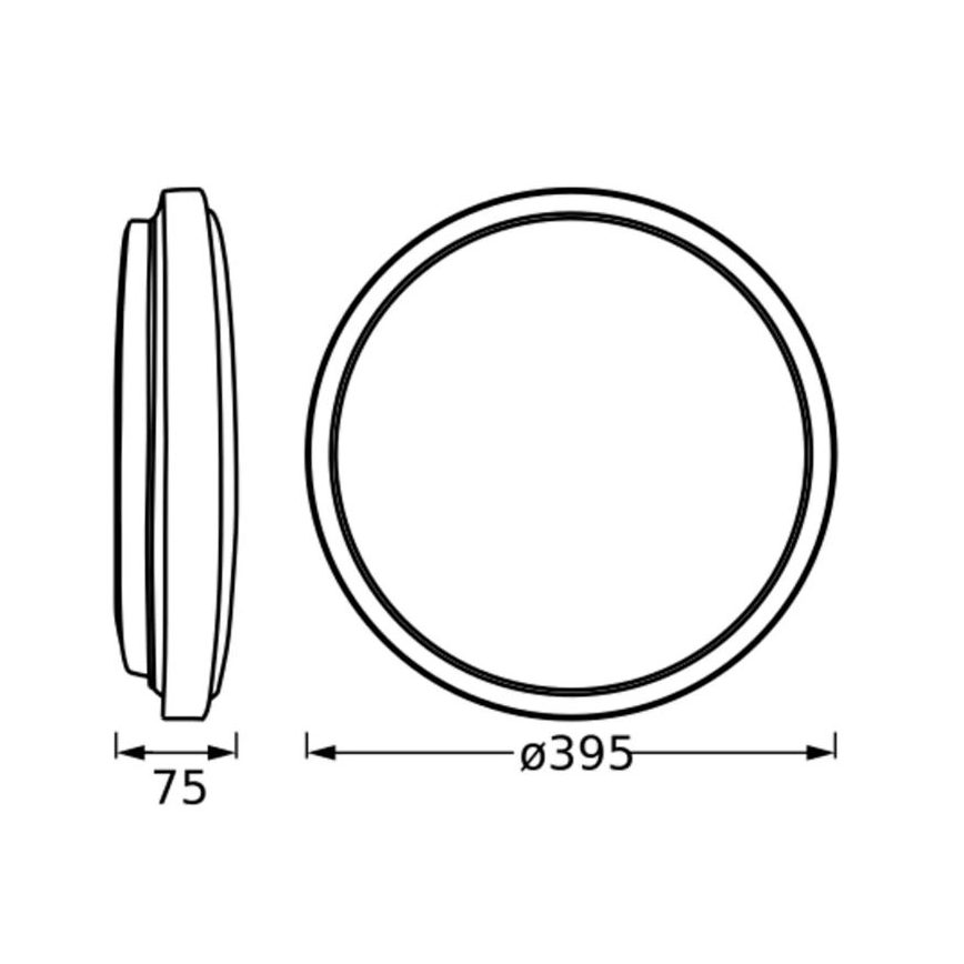 Ledvance - LED Stropné svietidlo ORBIS LONDON LED/24W/230V čierna