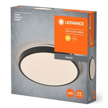 Ledvance - LED Stropné svietidlo ORBIS LONDON LED/36W/230V čierna