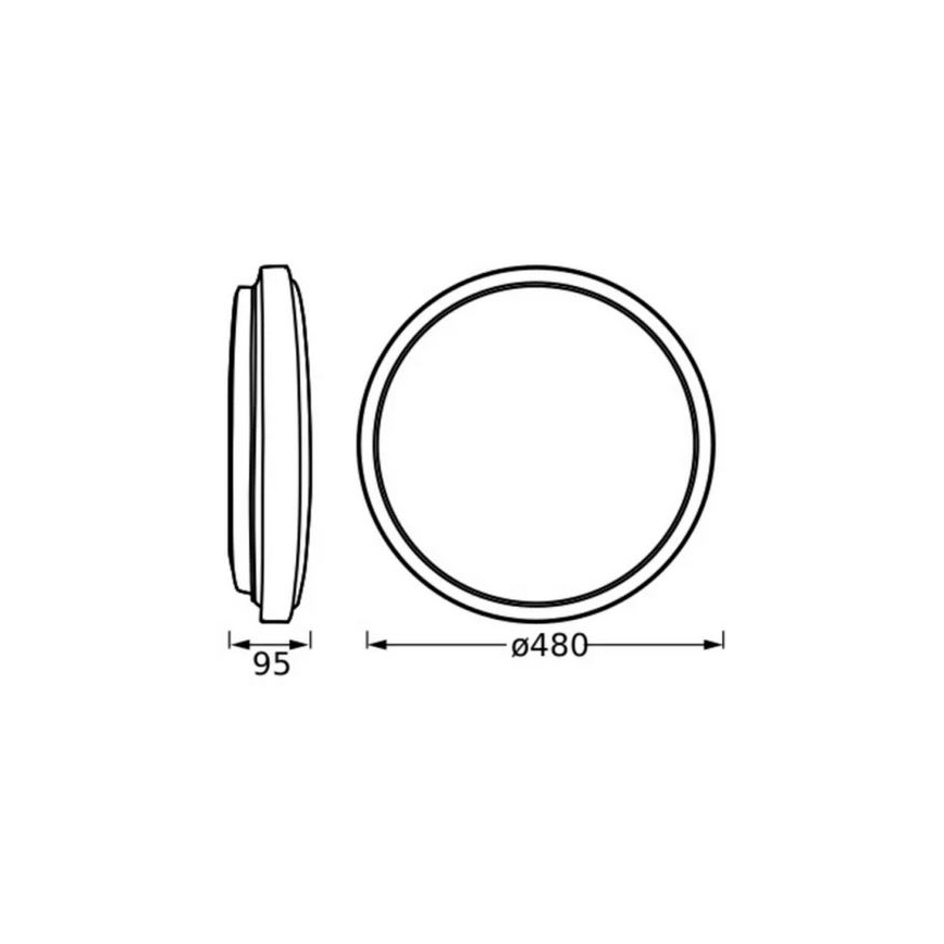 Ledvance - LED Stropné svietidlo ORBIS LONDON LED/36W/230V čierna