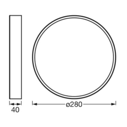 Ledvance - LED Stropné svietidlo ORBIS SLIM LED/20W/230V biela