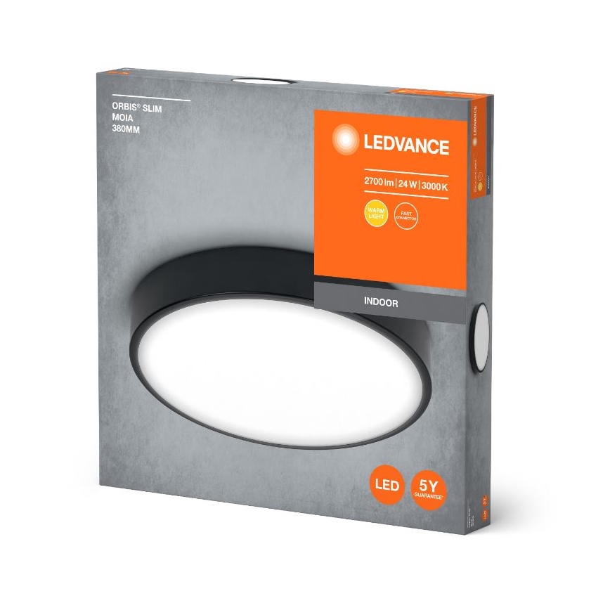 Ledvance - LED Stropné svietidlo ORBIS SLIM LED/24W/230V čierna