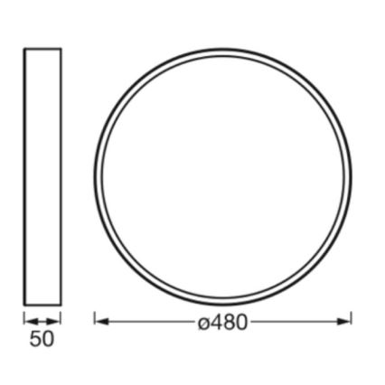 Ledvance - LED Stropné svietidlo ORBIS SLIM LED/36W/230V biela