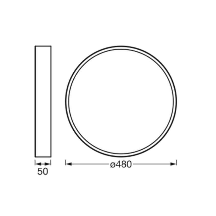 Ledvance - LED Stropné svietidlo ORBIS SLIM LED/36W/230V biela