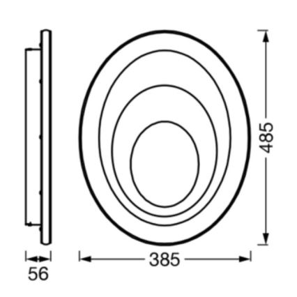 Ledvance - LED Stropné svietidlo ORBIS SPIRAL LED/37W/230V