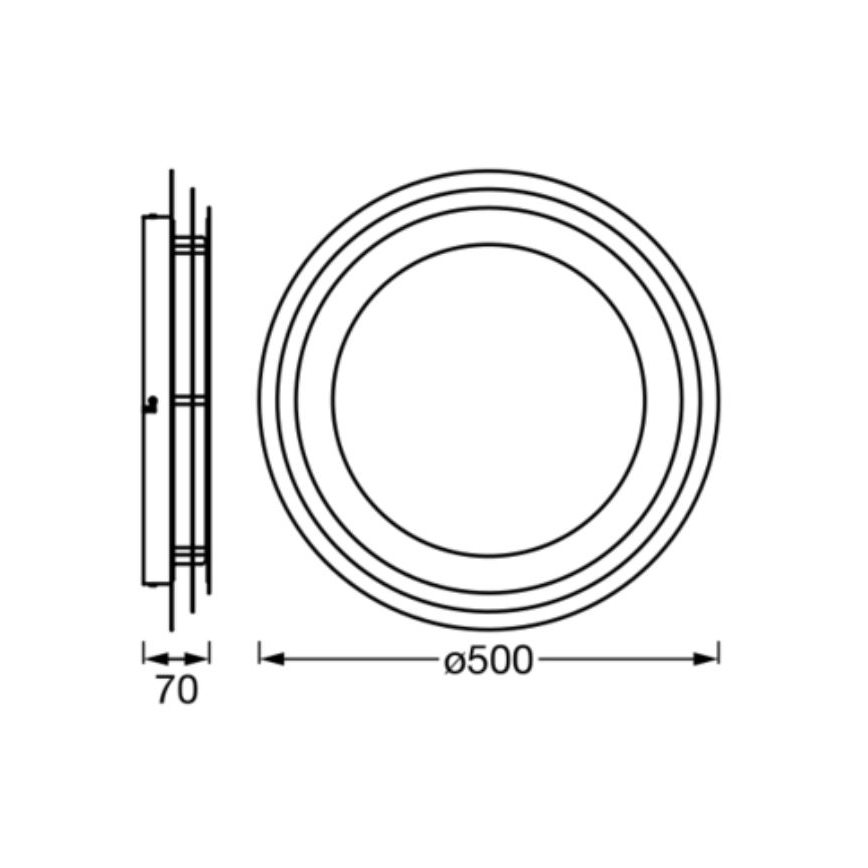 Ledvance - LED Stropné svietidlo ORBIS SPIRAL LED/38W/230V