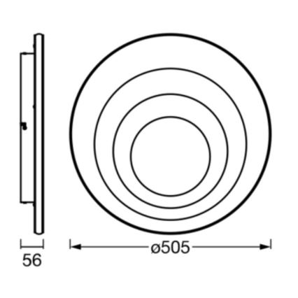 Ledvance - LED Stropné svietidlo ORBIS SPIRAL LED/42W/230V