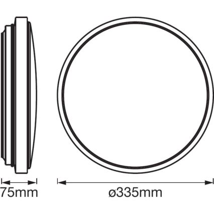 Ledvance - LED Stropné svietidlo so senzorom ORBIS LED/24W/230V 3000K