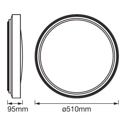 Ledvance - LED Stropné svietidlo so senzorom PLATE LED/32W/230V 3000K