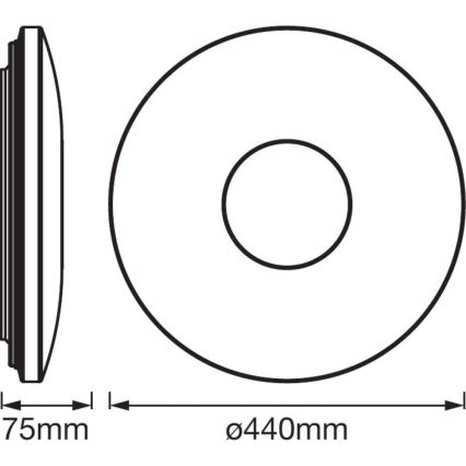 Ledvance - LED Stropné svietidlo so senzorom SPARKLEDOT LED/32W/230V