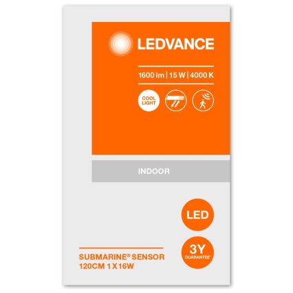 Ledvance - LED Technické svietidlo so senzorom SUBMARINE 1xG13/16W/230V IP65