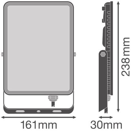 Ledvance - LED Vonkajší nástenný reflektor FLOODLIGHT LED/50W/230V 4000K IP65