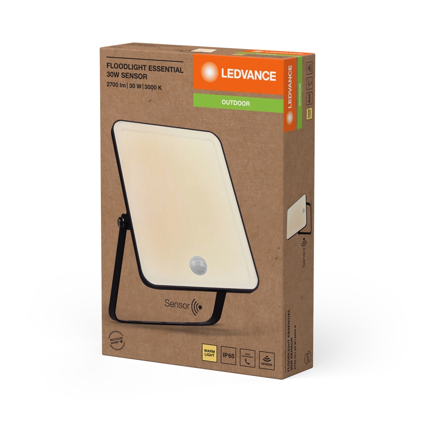 Ledvance - LED vonkajší nástenný reflektor s pohybovým a súmrakovým senzorom FLOODLIGHT LED/30W/230V IP65