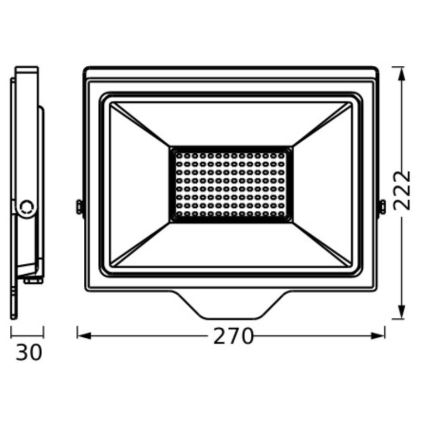 Ledvance - LED Vonkajší nástenný reflektor FLOODLIGHT ESSENTIAL LED/100W/230V IP65