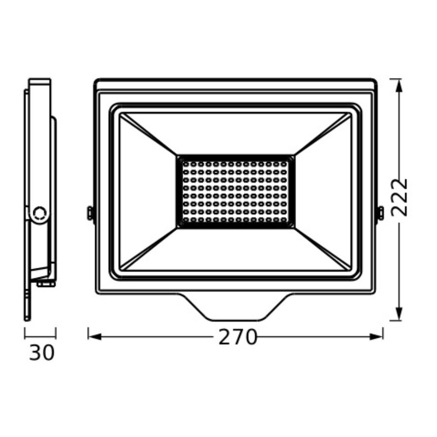 Ledvance - LED Vonkajší nástenný reflektor FLOODLIGHT ESSENTIAL LED/100W/230V IP65