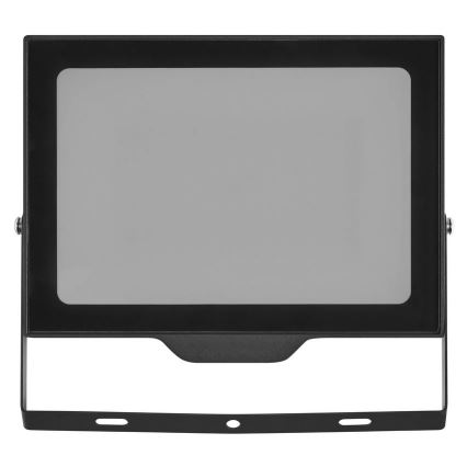 Svietidlo svieti. Je obdĺžnikové, čiernej farby, s matným sivým sklom. Uchytené je na čiernom kovovom ráme s otvormi na montáž.