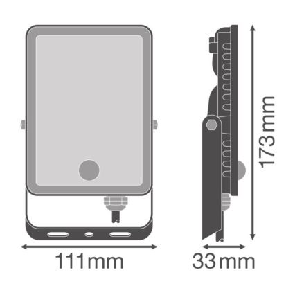 Ledvance - LED Vonkajší nástenný reflektor so senzorom FLOODLIGHT LED/20W/230V IP65