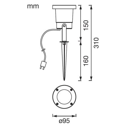 Ledvance - LED Vonkajšia lampa ENDURA HYBRID NAUT SPIKE LED/2W/12V IP44