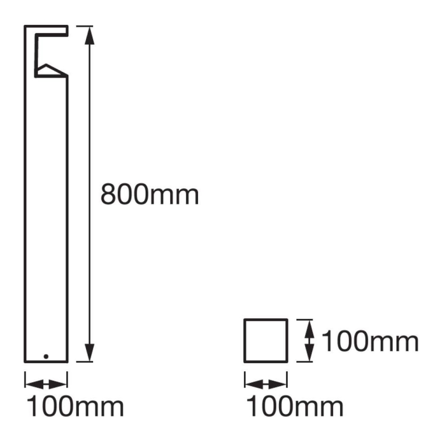 Ledvance - LED Vonkajšia lampa PYRAMID 1xLED/9W/230V IP44 80 cm