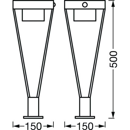 Ledvance - LED Vonkajšia solárna lampa so senzorom BOUQUET LED/6W/3,7V 2200 mAh IP44
