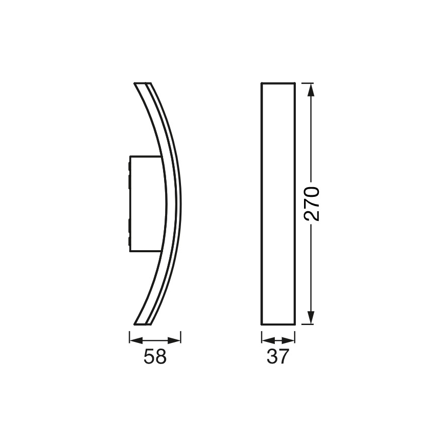 Ledvance - LED Vonkajšie nástenné svietidlo BOW LED/7W/230V IP54