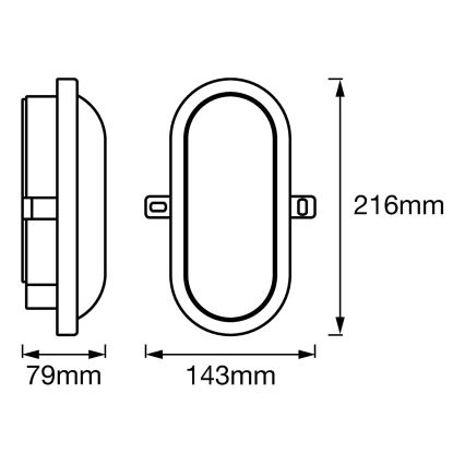 Ledvance - LED Vonkajšie nástenné svietidlo BULKHEAD LED/11W/230V IP54 čierna