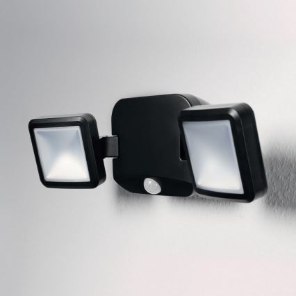 Ledvance - LED Vonkajšie nástenné svietidlo so senzorom BATTERY 2xLED/10W/4xD IP54