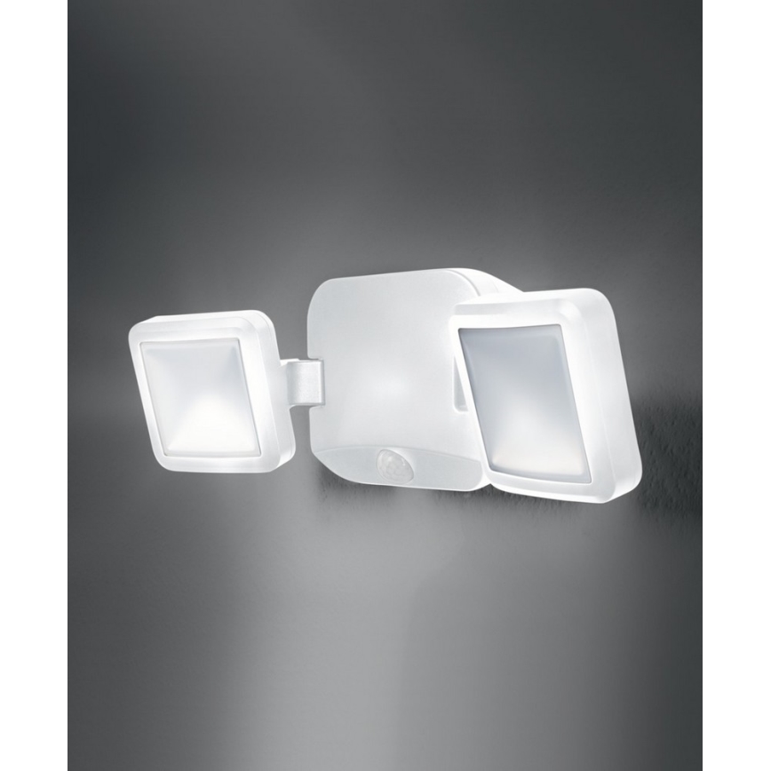 Ledvance - LED Vonkajšie nástenné svietidlo so senzorom BATTERY 2xLED/10W/4xD IP54