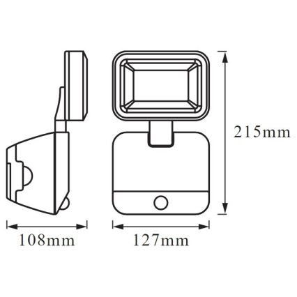 Ledvance - LED Vonkajšie nástenné svietidlo so senzorom BATTERY LED/4W/4xD IP54