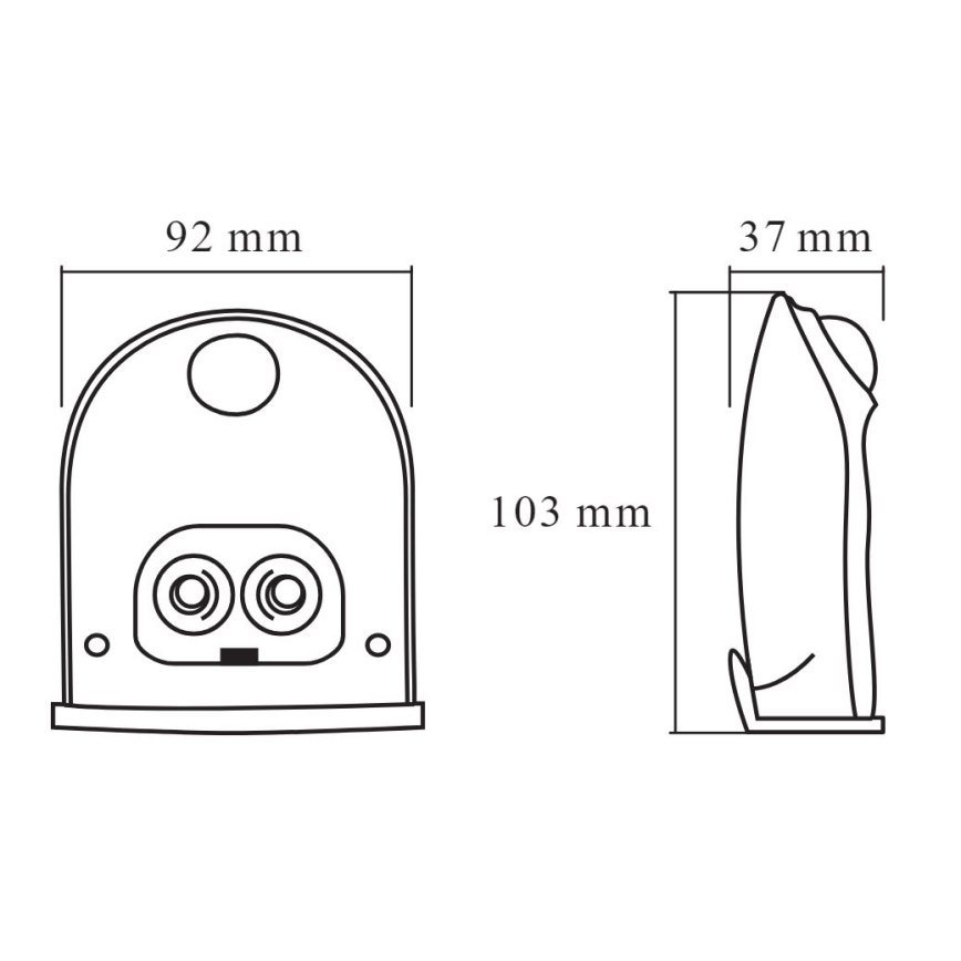 Ledvance - LED Vonkajšie nástenné svietidlo so senzorom DOORLED LED/1W/3xAA IP54