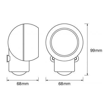 Ledvance -LED Vonkajšie orientačné svietidlo so senzorom SPYLUX LED/0,3W/3xAA IP43