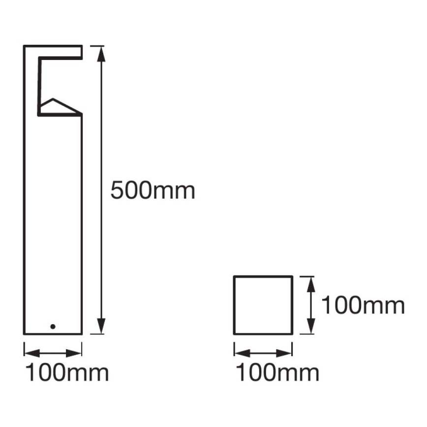 Ledvance - LED vonkajšie svietidlo PYRAMID LED/9W/230V IP44 50 cm