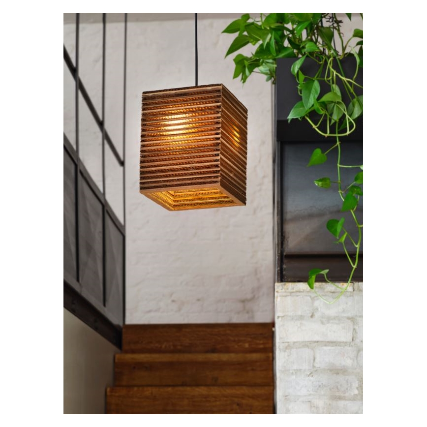 Ledvance - Luster na lanku DECOR CARDBOARD 1xE27/15W/230V 25x25 cm