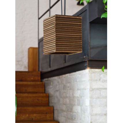 Ledvance - Luster na lanku DECOR CARDBOARD 1xE27/15W/230V 25x25 cm