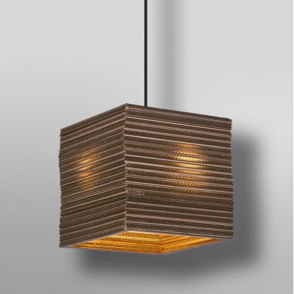 Ledvance - Luster na lanku DECOR CARDBOARD 1xE27/15W/230V 25x25 cm