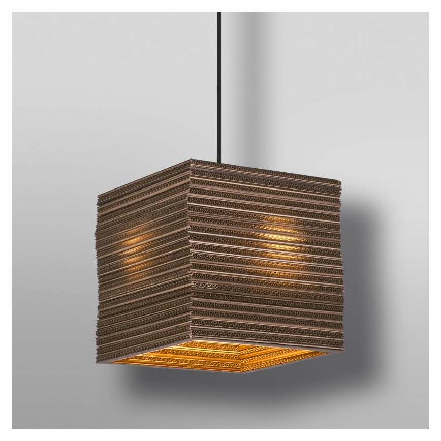 Ledvance - Luster na lanku DECOR CARDBOARD 1xE27/15W/230V 25x25 cm