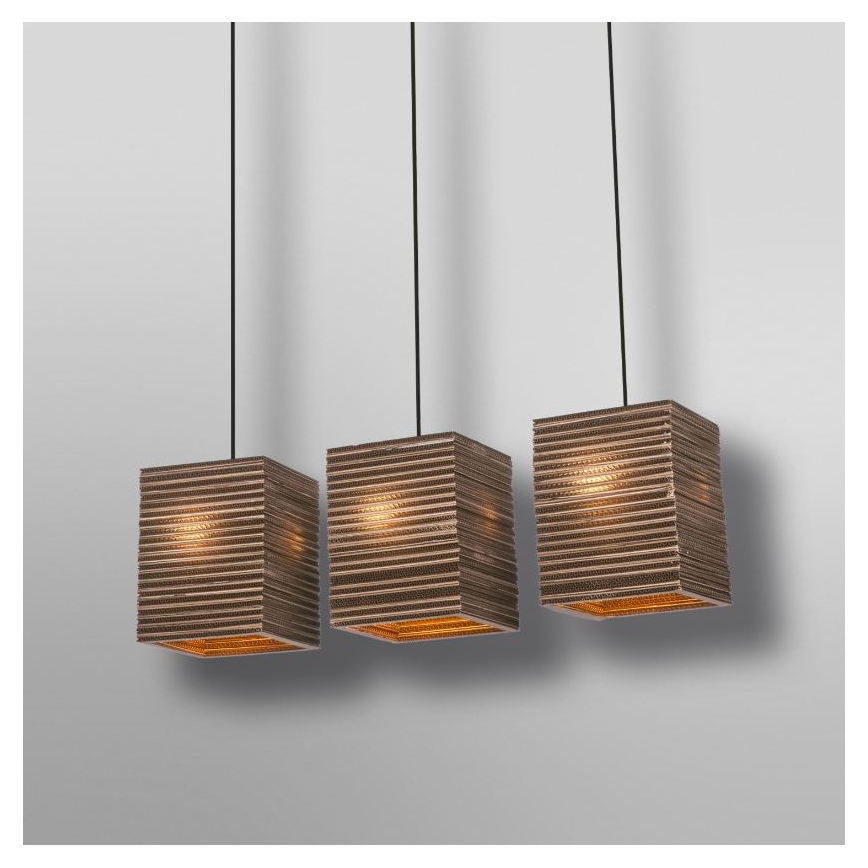 Ledvance - Luster na lanku DECOR CARDBOARD 3xE27/15W/230V