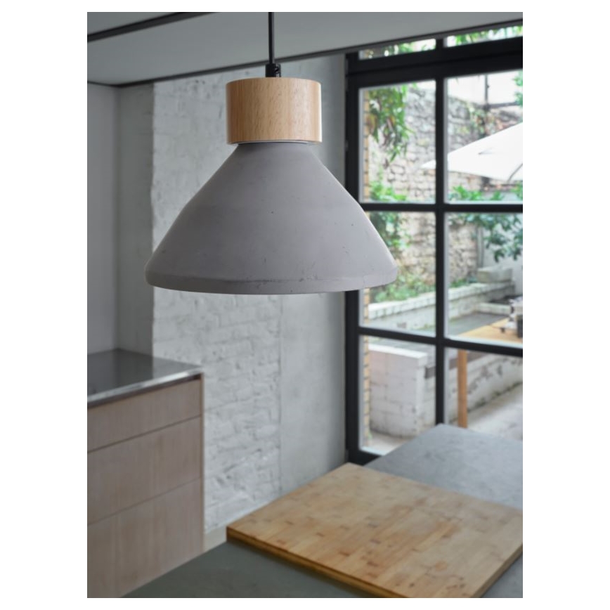 Ledvance - Luster na lanku DECOR CONCRETE 1xE27/15W/230V pr. 22 cm betón šedá