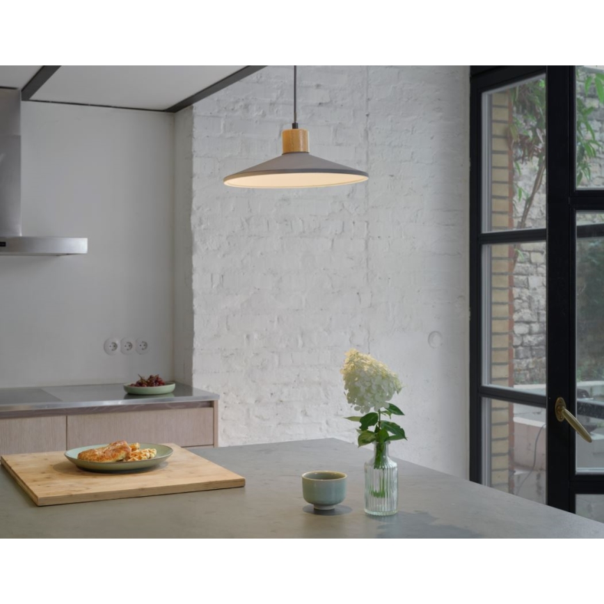 Ledvance - Luster na lanku DECOR CONCRETE 1xE27/15W/230V pr. 32 cm betón šedá