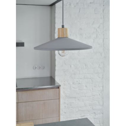 Ledvance - Luster na lanku DECOR CONCRETE 1xE27/15W/230V pr. 32 cm betón šedá