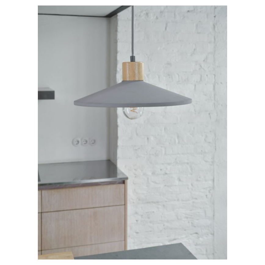Ledvance - Luster na lanku DECOR CONCRETE 1xE27/15W/230V pr. 32 cm betón šedá