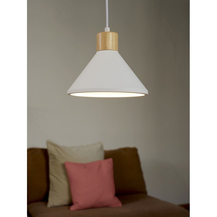 Ledvance - Luster na lanku DECOR PLASTER 1xE27/25W/230V pr. 22 cm sadra biela