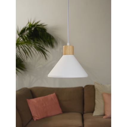 Ledvance - Luster na lanku DECOR PLASTER 1xE27/25W/230V pr. 22 cm sadra biela