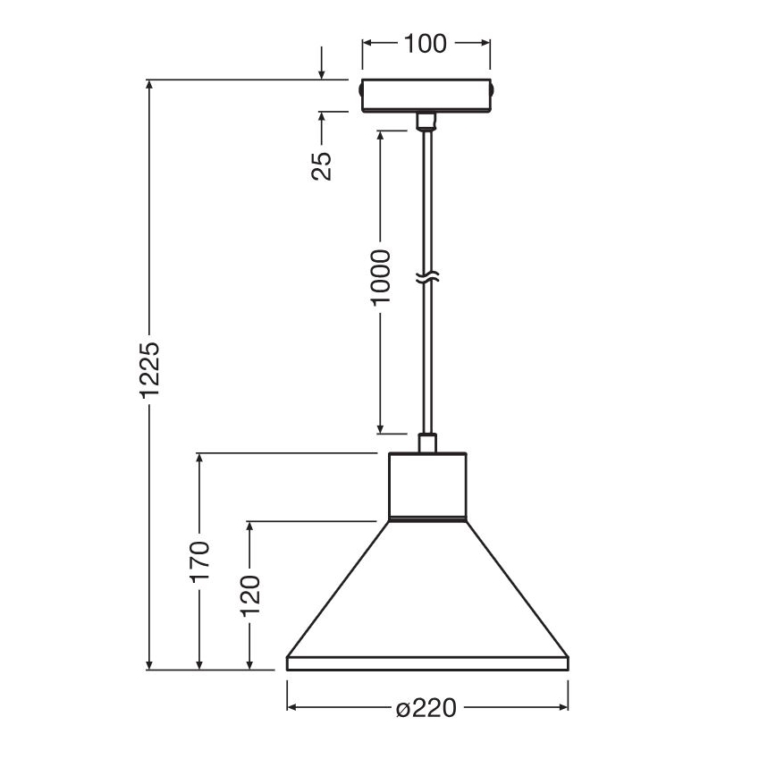 Ledvance - Luster na lanku DECOR PLASTER 1xE27/25W/230V pr. 22 cm sadra biela