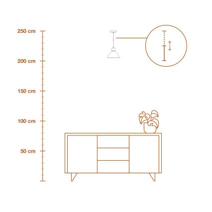 Ledvance - Luster na lanku DECOR PLASTER 1xE27/25W/230V pr. 22 cm sadra biela
