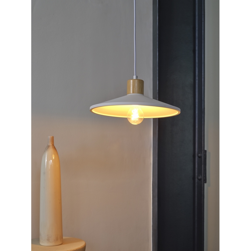 Ledvance - Luster na lanku DECOR PLASTER 1xE27/25W/230V pr. 32 cm sadra biela