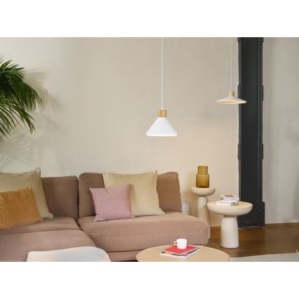 Ledvance - Luster na lanku DECOR PLASTER 1xE27/25W/230V pr. 32 cm sadra biela