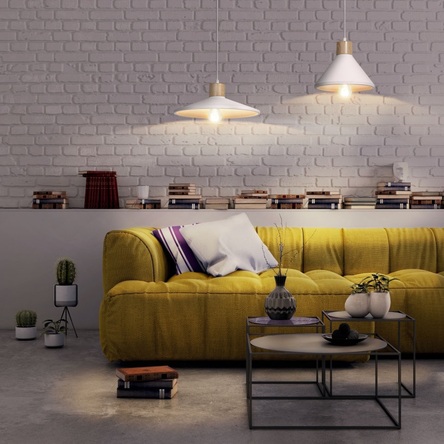 Ledvance - Luster na lanku DECOR PLASTER 1xE27/25W/230V pr. 32 cm sadra biela