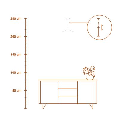 Ledvance - Luster na lanku DECOR PLASTER 1xE27/25W/230V pr. 32 cm sadra biela